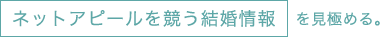 ネットアピールを競う結婚情報を見極める。